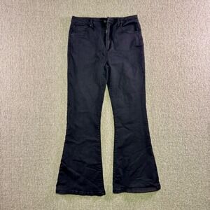 Risen Black Flare Jeans Women's Size 15/32 High Rise Stretch Denim Pants